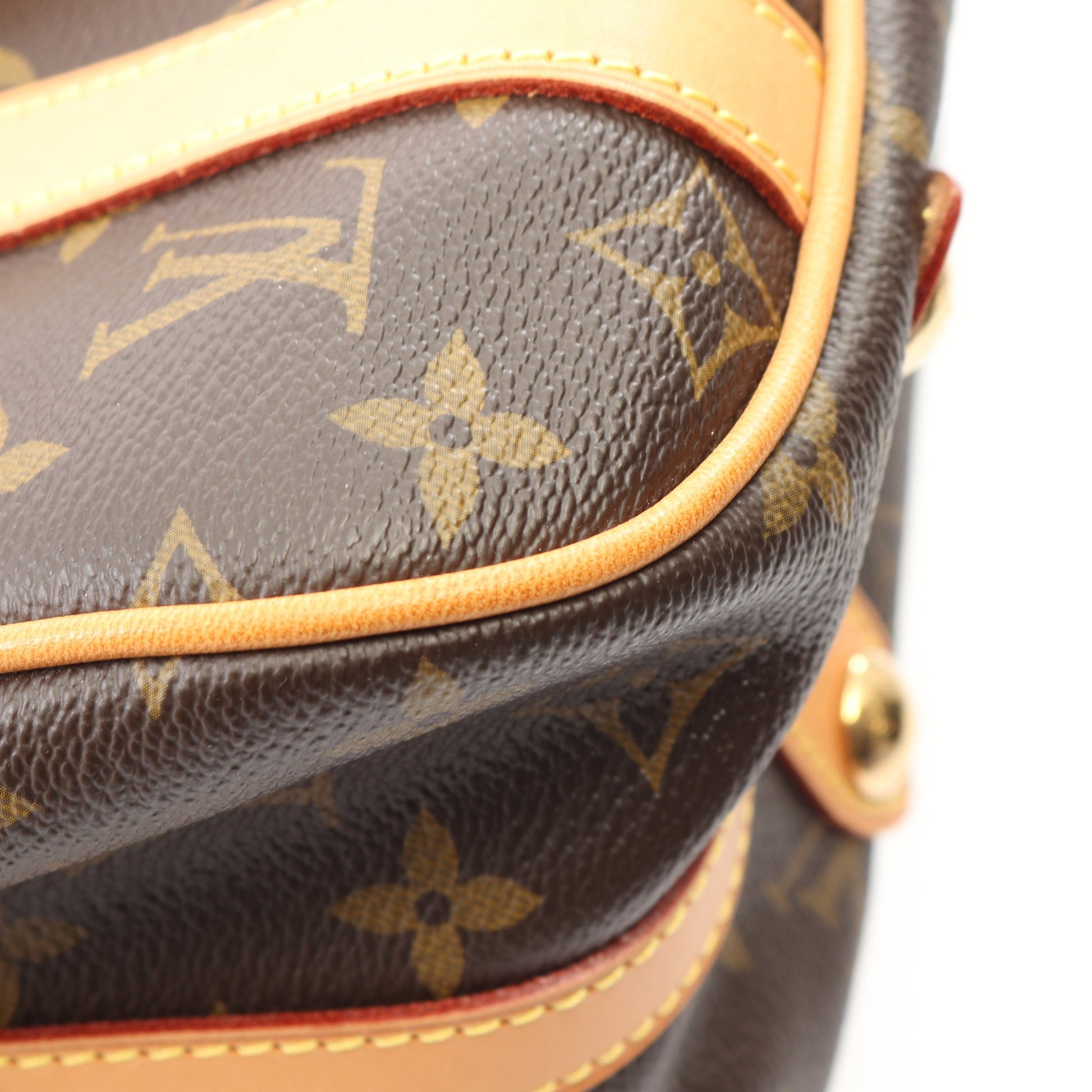 ストレーザPM モノグラム ショルダーバッグ PVC レザー ブラウン ルイヴィトン バッグ LOUIS VUITTON