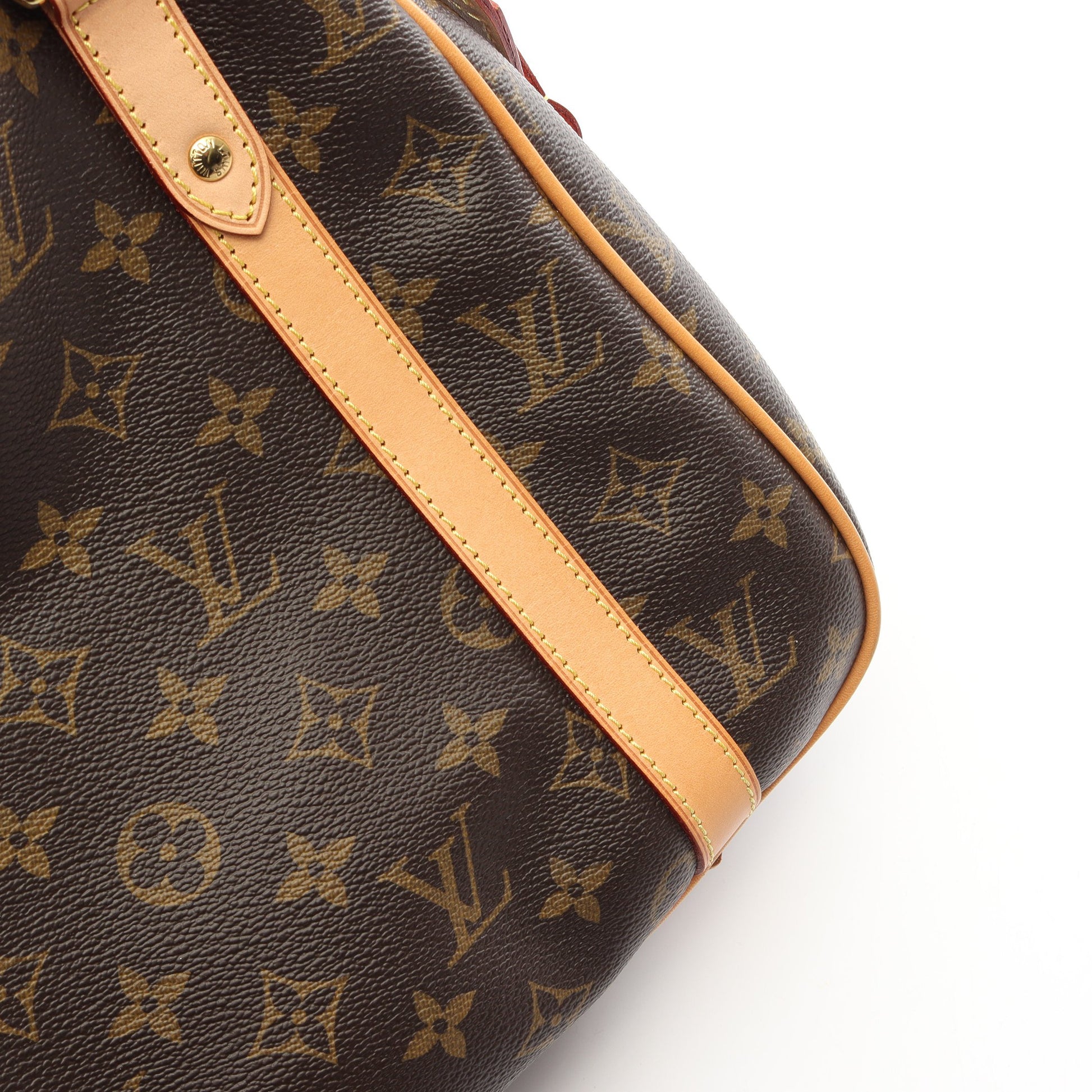 ストレーザPM モノグラム ショルダーバッグ PVC レザー ブラウン ルイヴィトン バッグ LOUIS VUITTON