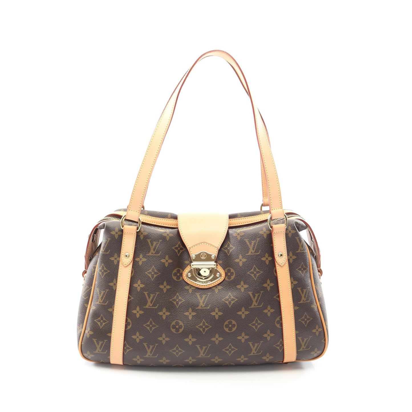 ストレーザPM モノグラム ショルダーバッグ PVC レザー ブラウン ルイヴィトン バッグ LOUIS VUITTON
