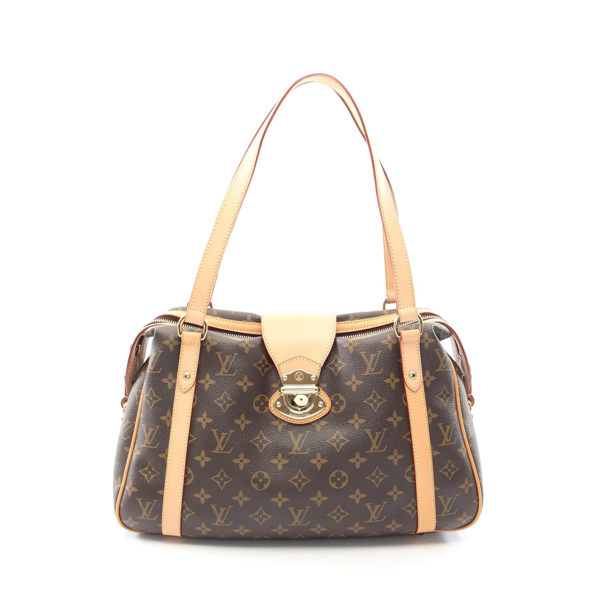 ストレーザPM モノグラム ショルダーバッグ PVC レザー ブラウン ルイヴィトン バッグ LOUIS VUITTON