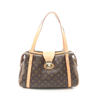 ストレーザPM モノグラム ショルダーバッグ PVC レザー ブラウン ルイヴィトン バッグ LOUIS VUITTON