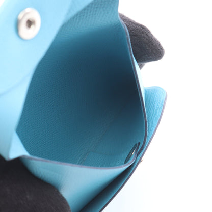 バスティア ブルーアズテック コインケース ヴォーマダム ライトブルー シルバー金具 C刻印 エルメス 財布・小物 HERMES
