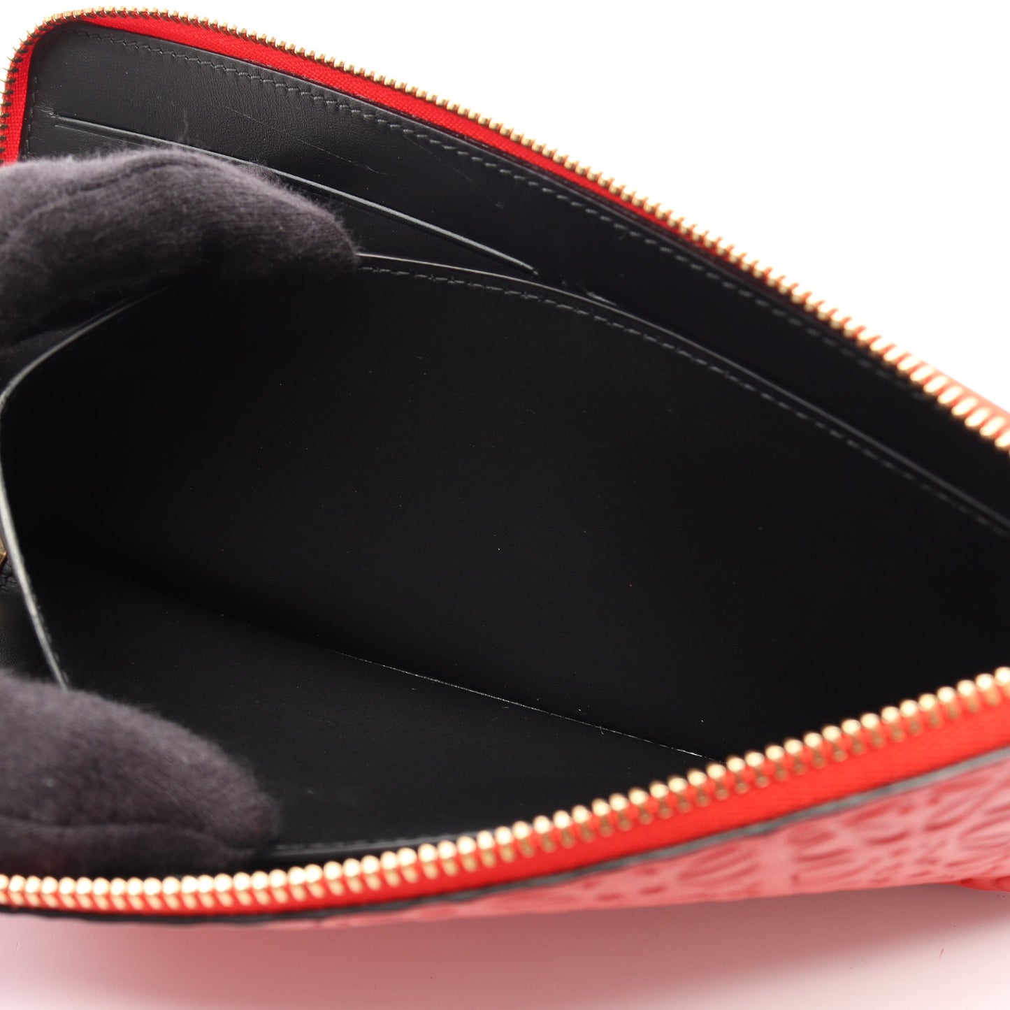 アナグラム L字ファスナー長財布 レザー レッド ロエベ 財布・小物 LOEWE