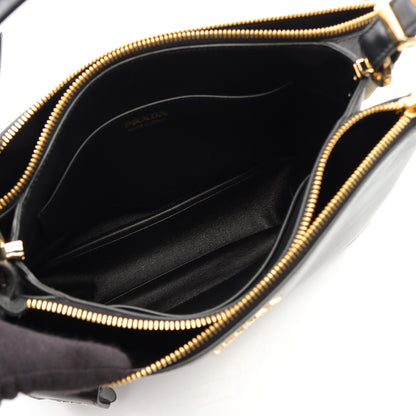 NEW CAL F2WAY ハンドバッグ トートバッグ レザー ブラック プラダ バッグ PRADA