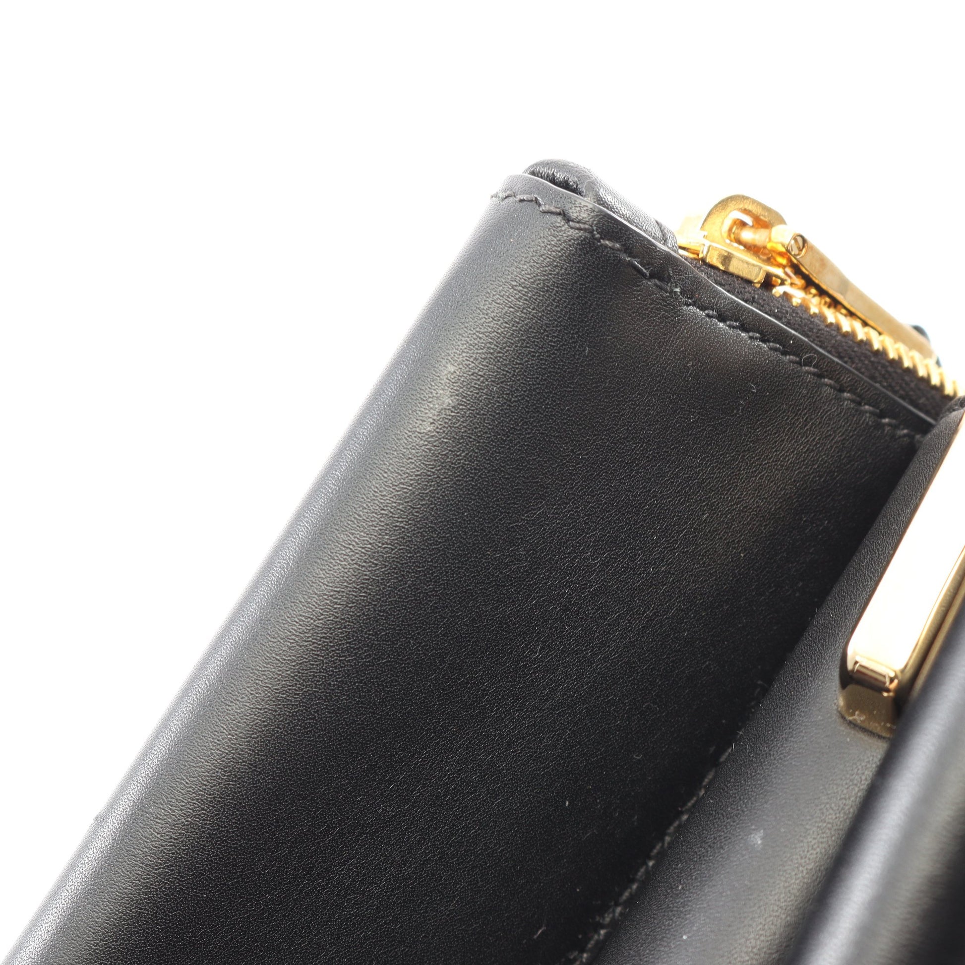 NEW CAL F2WAY ハンドバッグ トートバッグ レザー ブラック プラダ バッグ PRADA