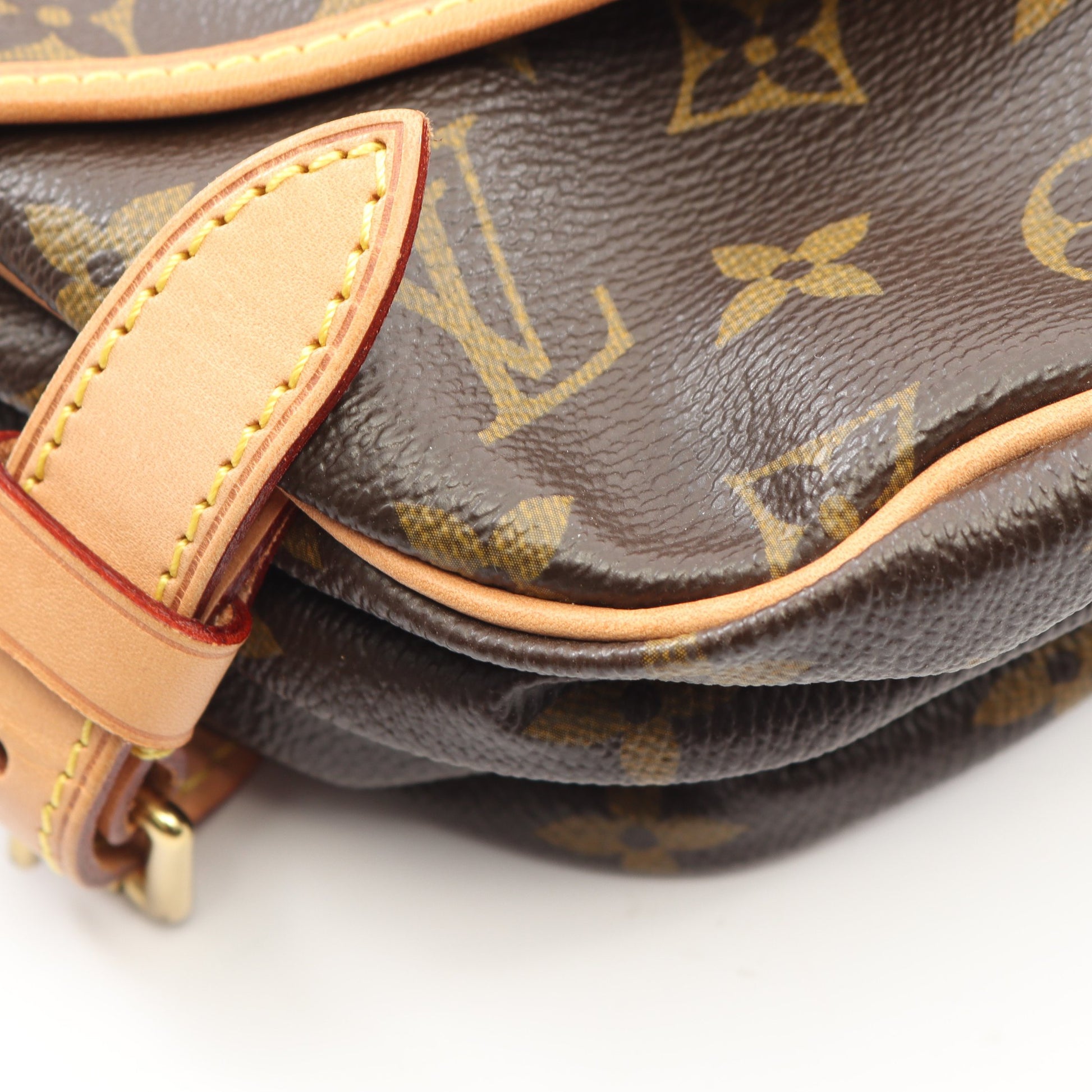 ソミュールMM モノグラム ショルダーバッグ PVC レザー ブラウン ルイヴィトン バッグ LOUIS VUITTON