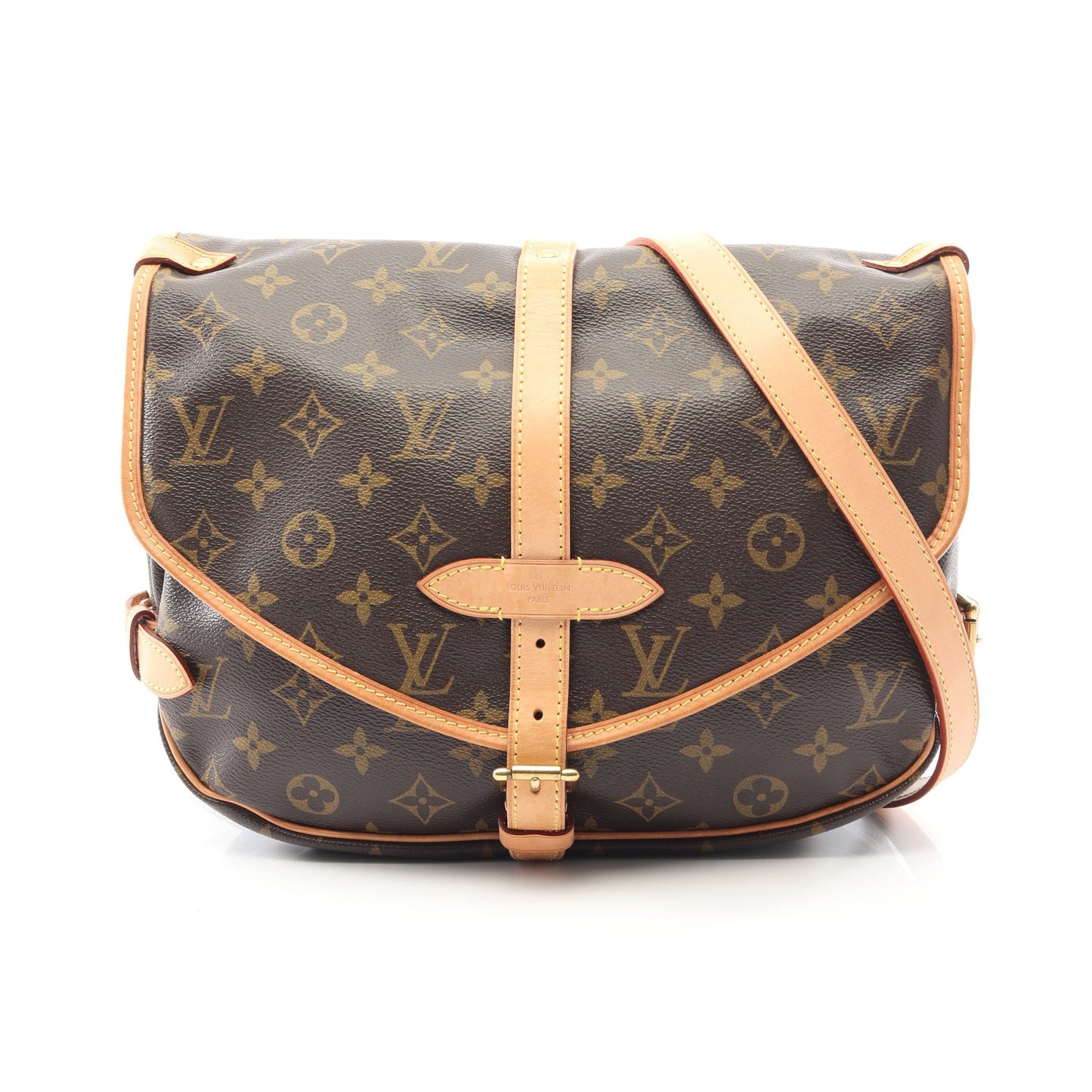 ソミュールMM モノグラム ショルダーバッグ PVC レザー ブラウン ルイヴィトン バッグ LOUIS VUITTON