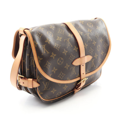 ソミュールMM モノグラム ショルダーバッグ PVC レザー ブラウン ルイヴィトン バッグ LOUIS VUITTON