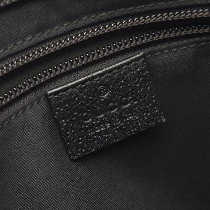GGキャンバス ショルダーバッグ キャンバス レザー ブラック グッチ バッグ GUCCI