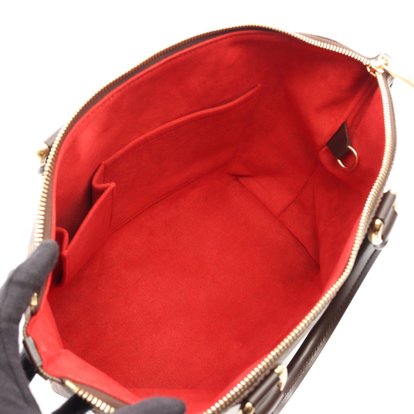 サレヤPM ダミエエベヌ ハンドバッグ トートバッグ PVC レザー ブラウン ルイヴィトン バッグ LOUIS VUITTON