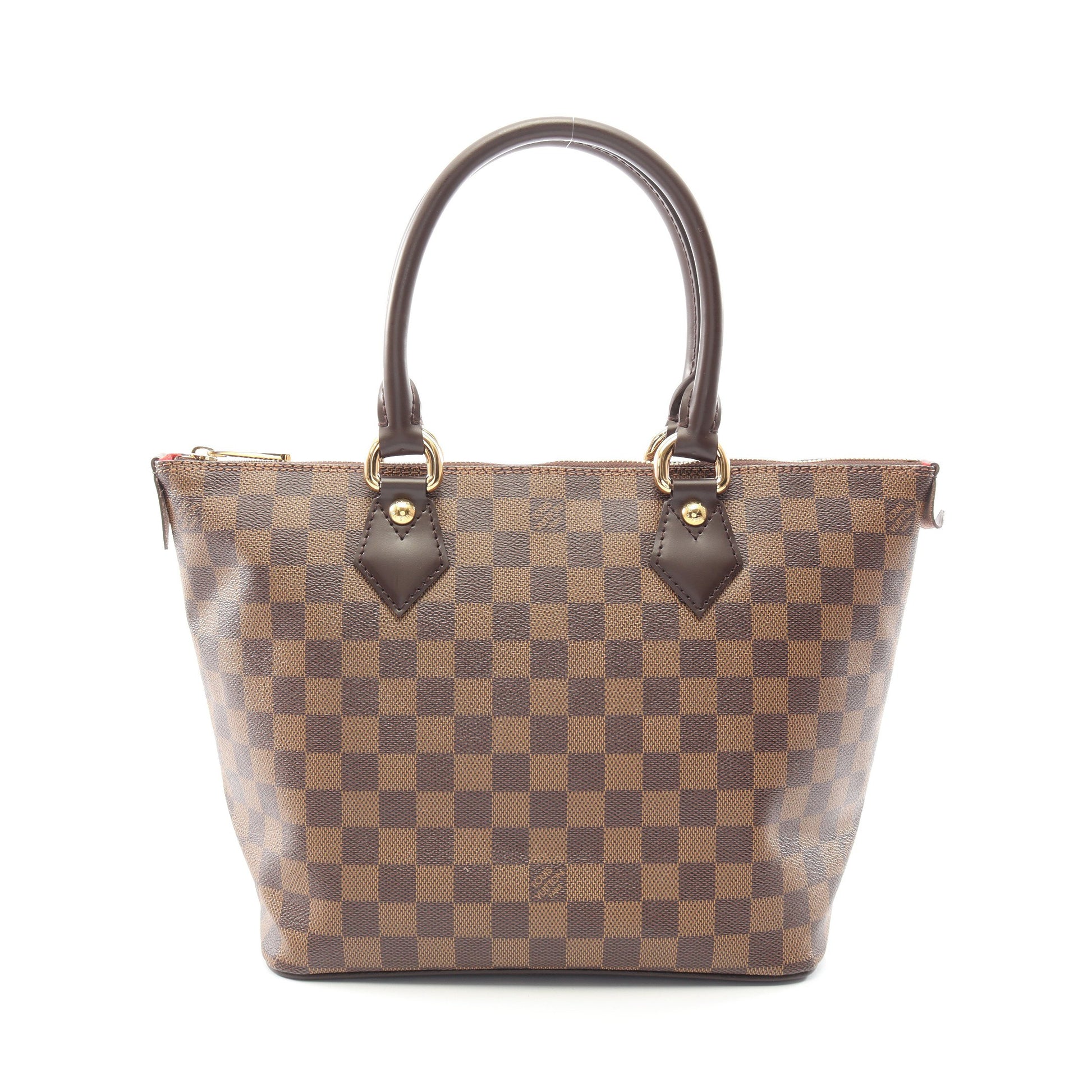 サレヤPM ダミエエベヌ ハンドバッグ トートバッグ PVC レザー ブラウン ルイヴィトン バッグ LOUIS VUITTON