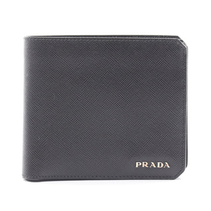 SAFFIANO CORNER 二つ折り財布 サフィアーノレザー ブラック プラダ 財布・小物 PRADA
