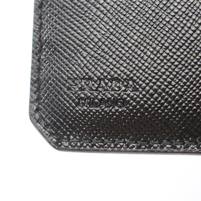 SAFFIANO CORNER 二つ折り財布 サフィアーノレザー ブラック プラダ 財布・小物 PRADA