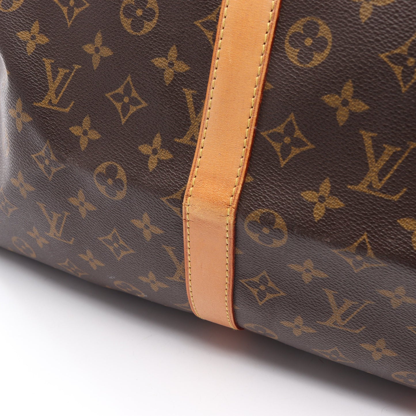 キーポル55 モノグラム ボストンバッグ PVC レザー ブラウン ルイヴィトン バッグ LOUIS VUITTON