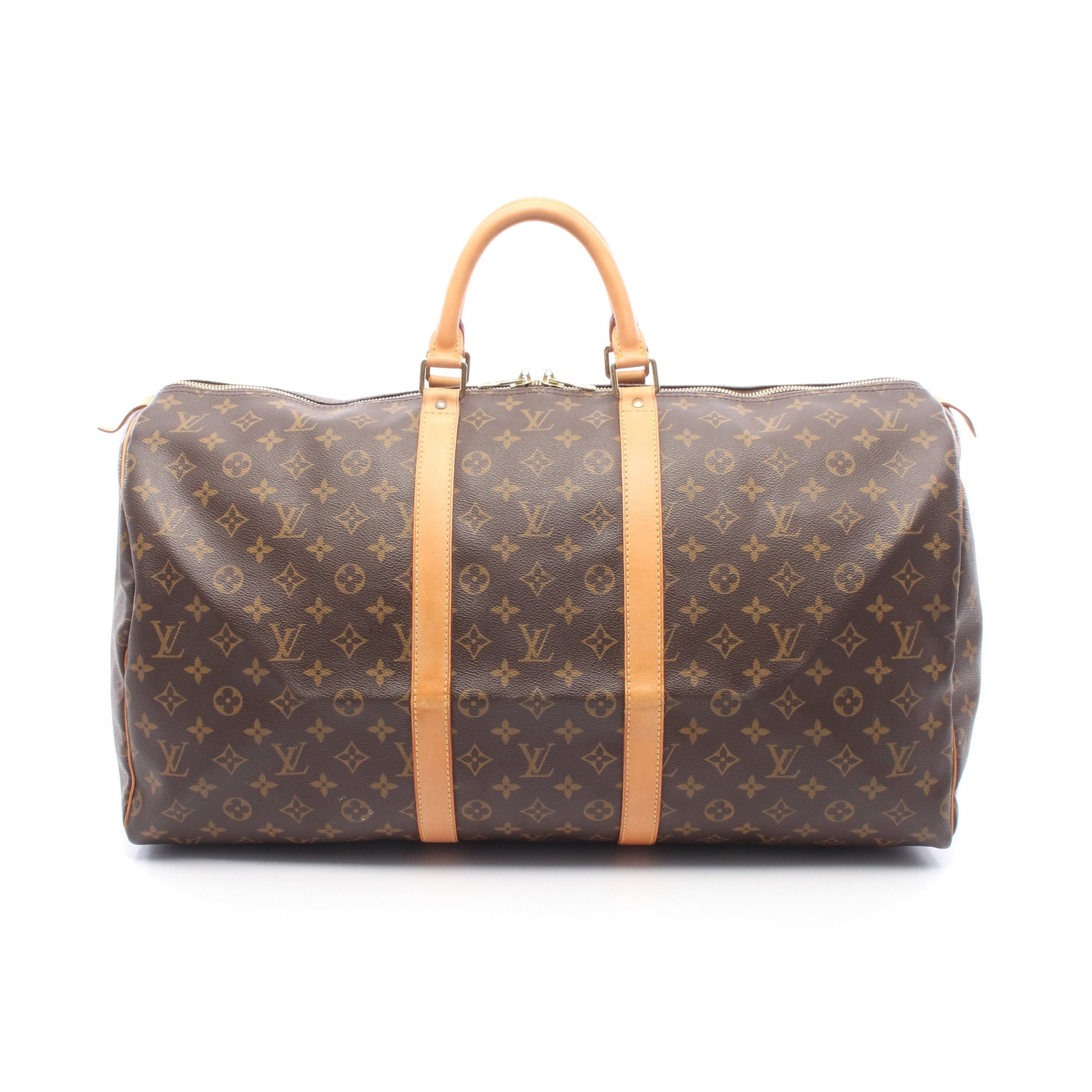 キーポル55 モノグラム ボストンバッグ PVC レザー ブラウン ルイヴィトン バッグ LOUIS VUITTON