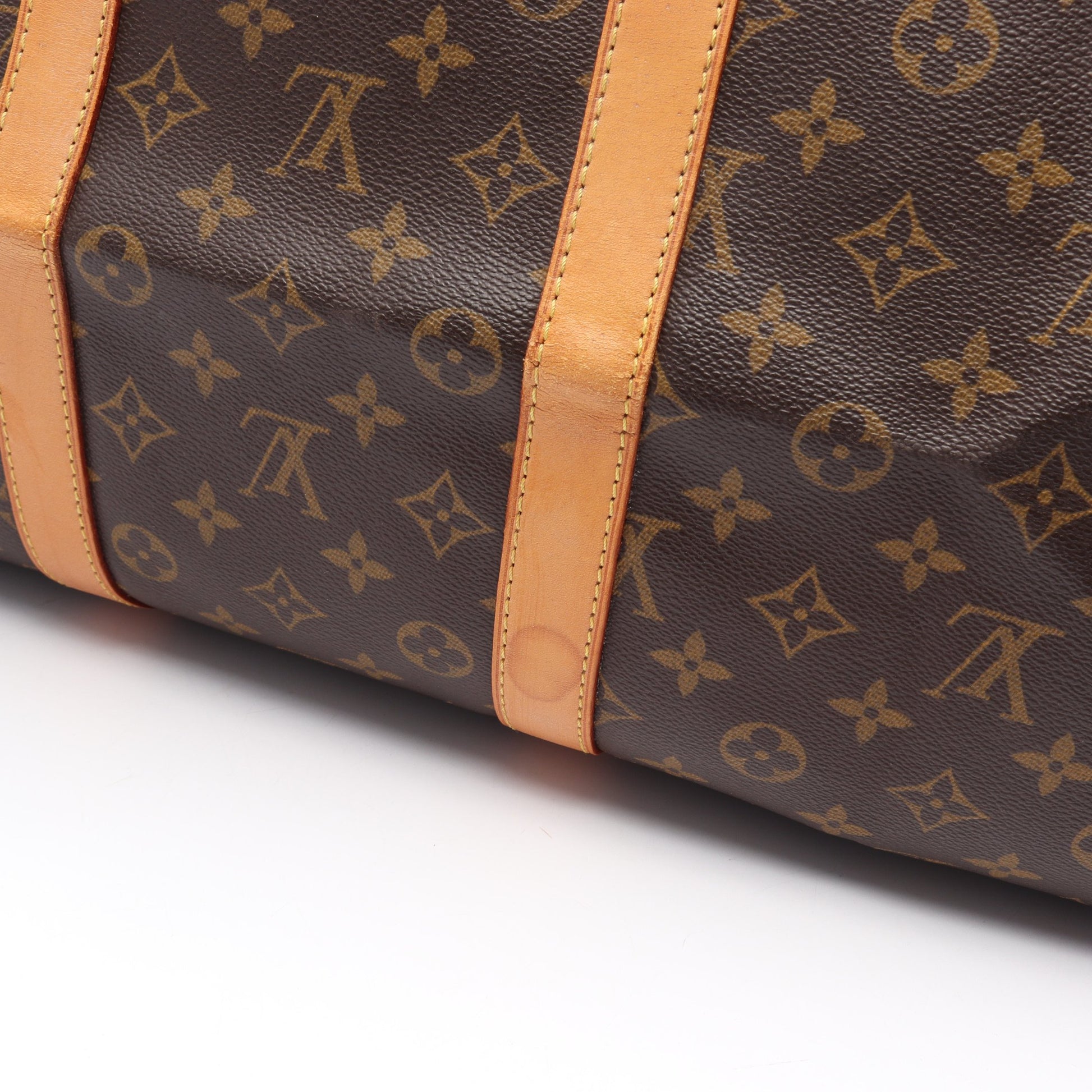 キーポル55 モノグラム ボストンバッグ PVC レザー ブラウン ルイヴィトン バッグ LOUIS VUITTON