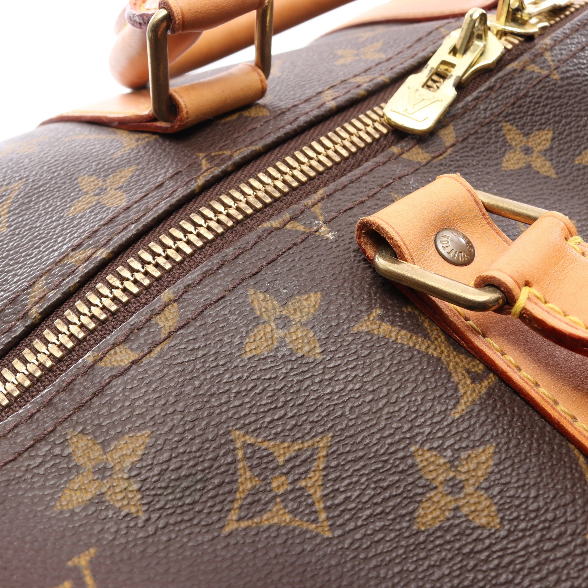 キーポル55 モノグラム ボストンバッグ PVC レザー ブラウン ルイヴィトン バッグ LOUIS VUITTON