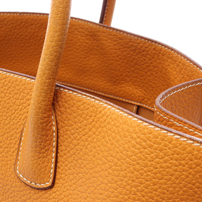 ホワイトバスGM ナチュラルサブレ ハンドバッグ フィヨルド イエローブラウン ゴールド金具 エルメス バッグ HERMES