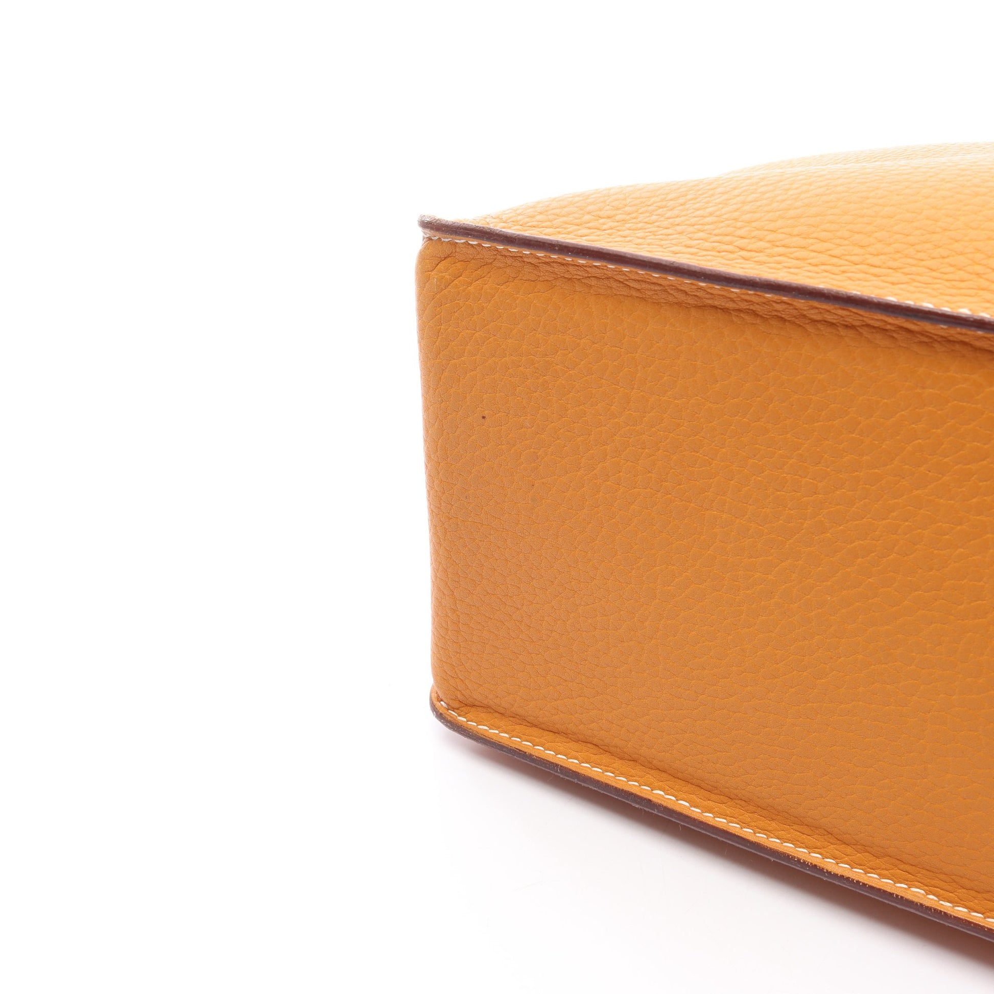 ホワイトバスGM ナチュラルサブレ ハンドバッグ フィヨルド イエローブラウン ゴールド金具 エルメス バッグ HERMES