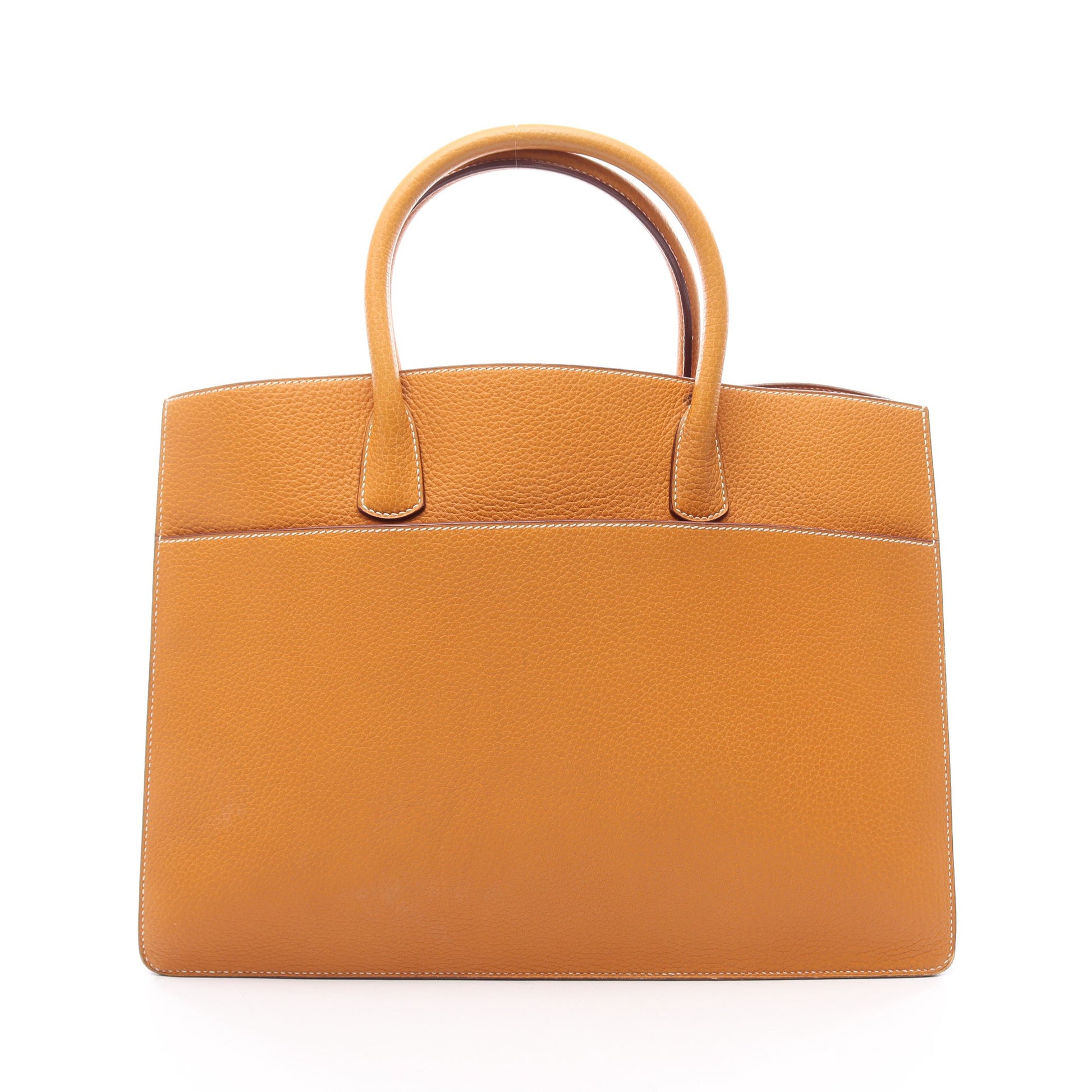 ホワイトバスGM ナチュラルサブレ ハンドバッグ フィヨルド イエローブラウン ゴールド金具 エルメス バッグ HERMES
