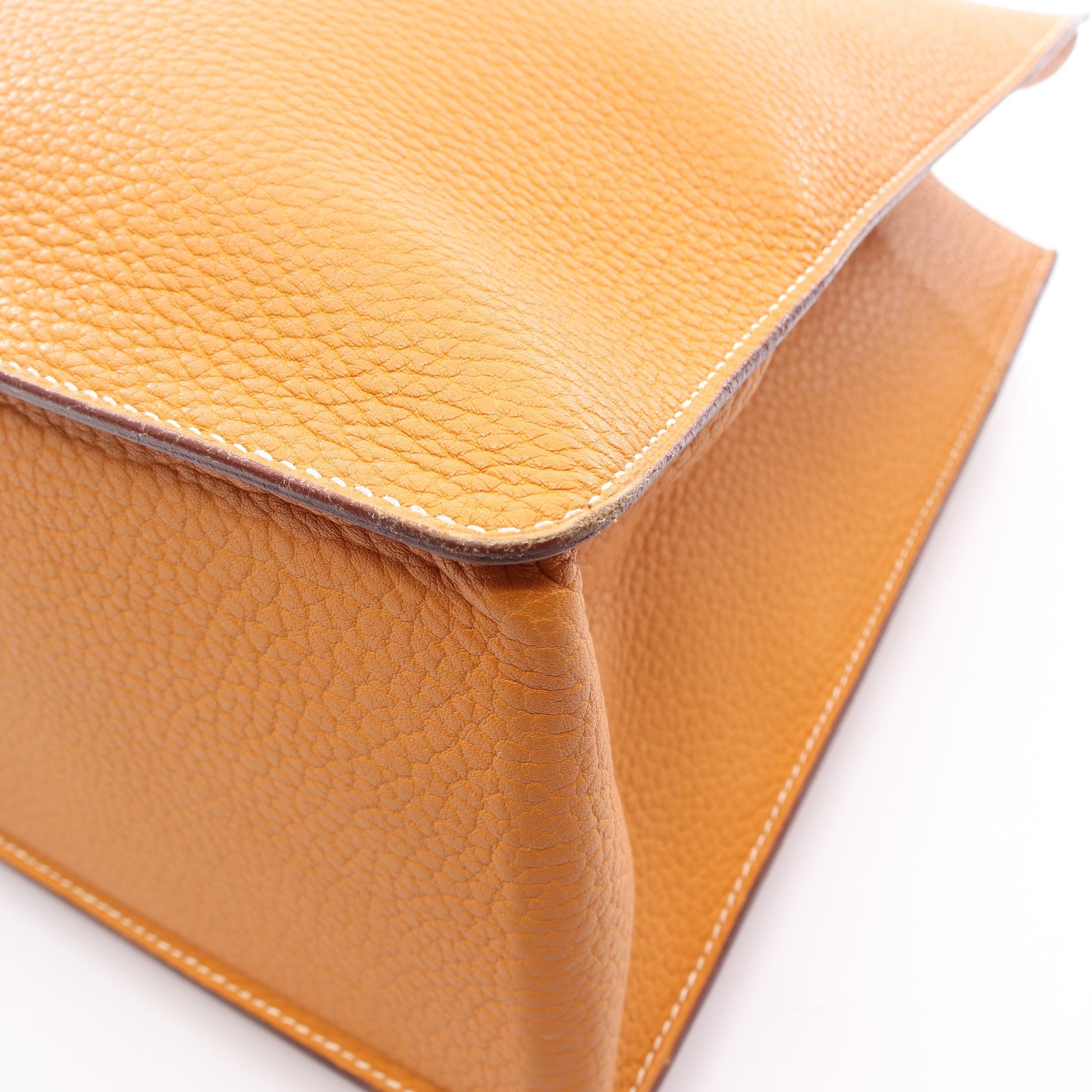 ホワイトバスGM ナチュラルサブレ ハンドバッグ フィヨルド イエローブラウン ゴールド金具 エルメス バッグ HERMES