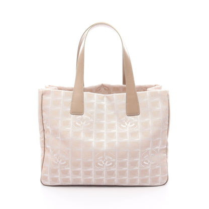ニュートラベルラインMM ハンドバッグ トートバッグ ナイロンキャンバス レザー ベージュ ゴールド金具 シャネル バッグ CHANEL