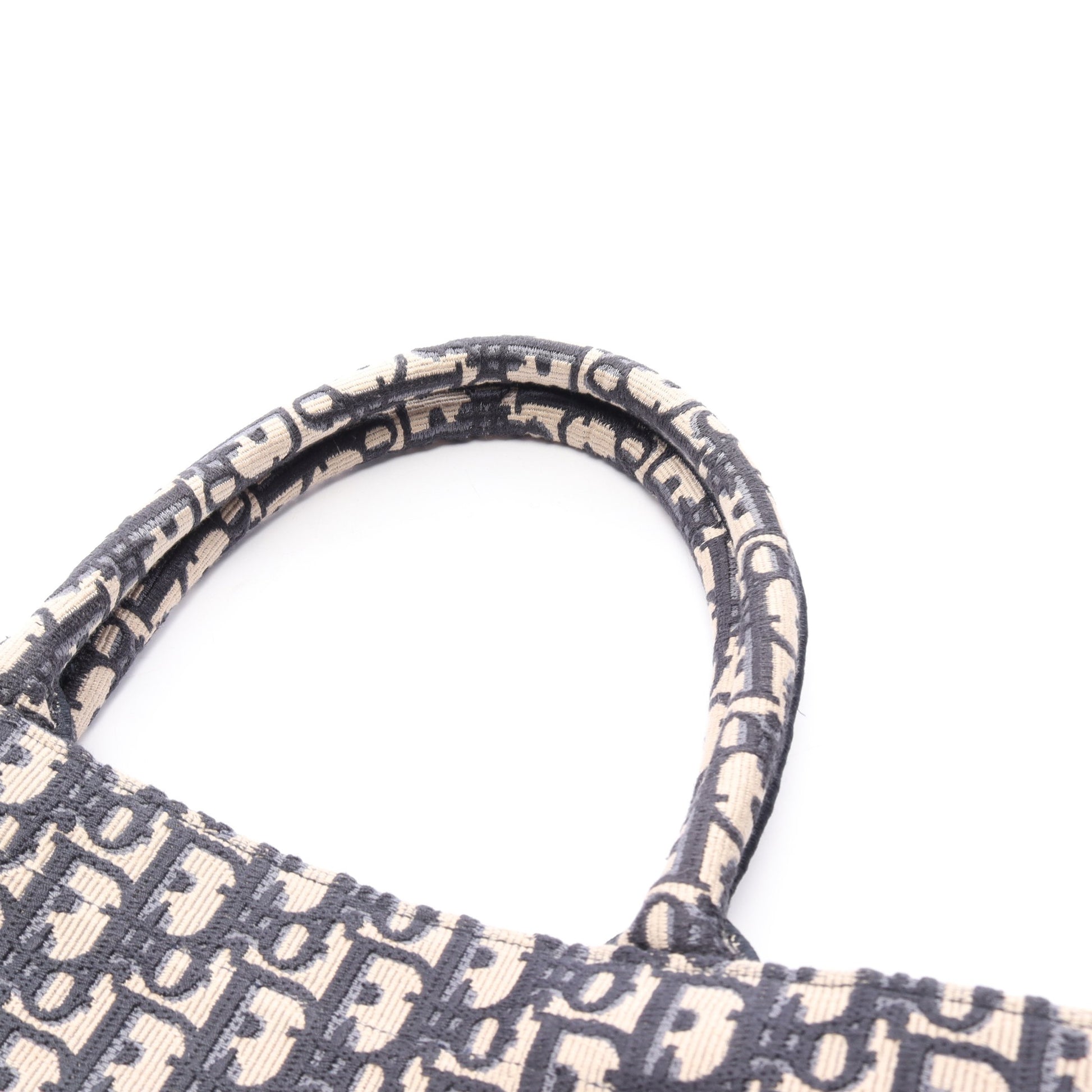BOOK TOTE ブックトート ミディアム オブリークエンブロイダリー ハンドバッグ トートバッグ キャンバス ネイビー クリスチャンディオール バッグ Christian Dior
