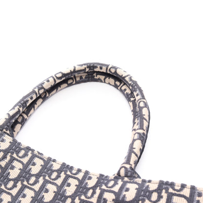 BOOK TOTE ブックトート ミディアム オブリークエンブロイダリー ハンドバッグ トートバッグ キャンバス ネイビー クリスチャンディオール バッグ Christian Dior