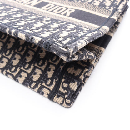 BOOK TOTE ブックトート ミディアム オブリークエンブロイダリー ハンドバッグ トートバッグ キャンバス ネイビー クリスチャンディオール バッグ Christian Dior
