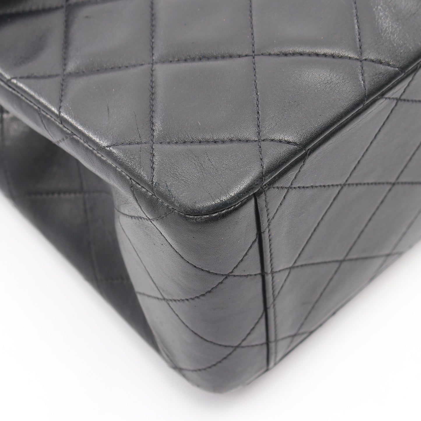 デカマトラッセ34 Wチェーンショルダーバッグ ラムスキン ブラック ゴールド金具 シャネル バッグ CHANEL