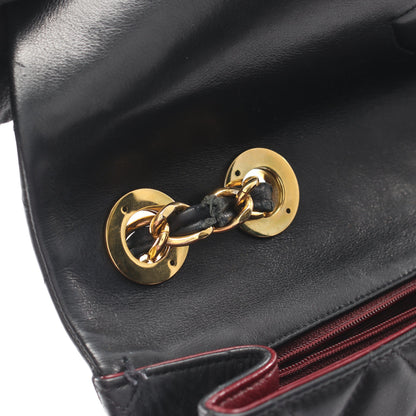 デカマトラッセ34 Wチェーンショルダーバッグ ラムスキン ブラック ゴールド金具 シャネル バッグ CHANEL