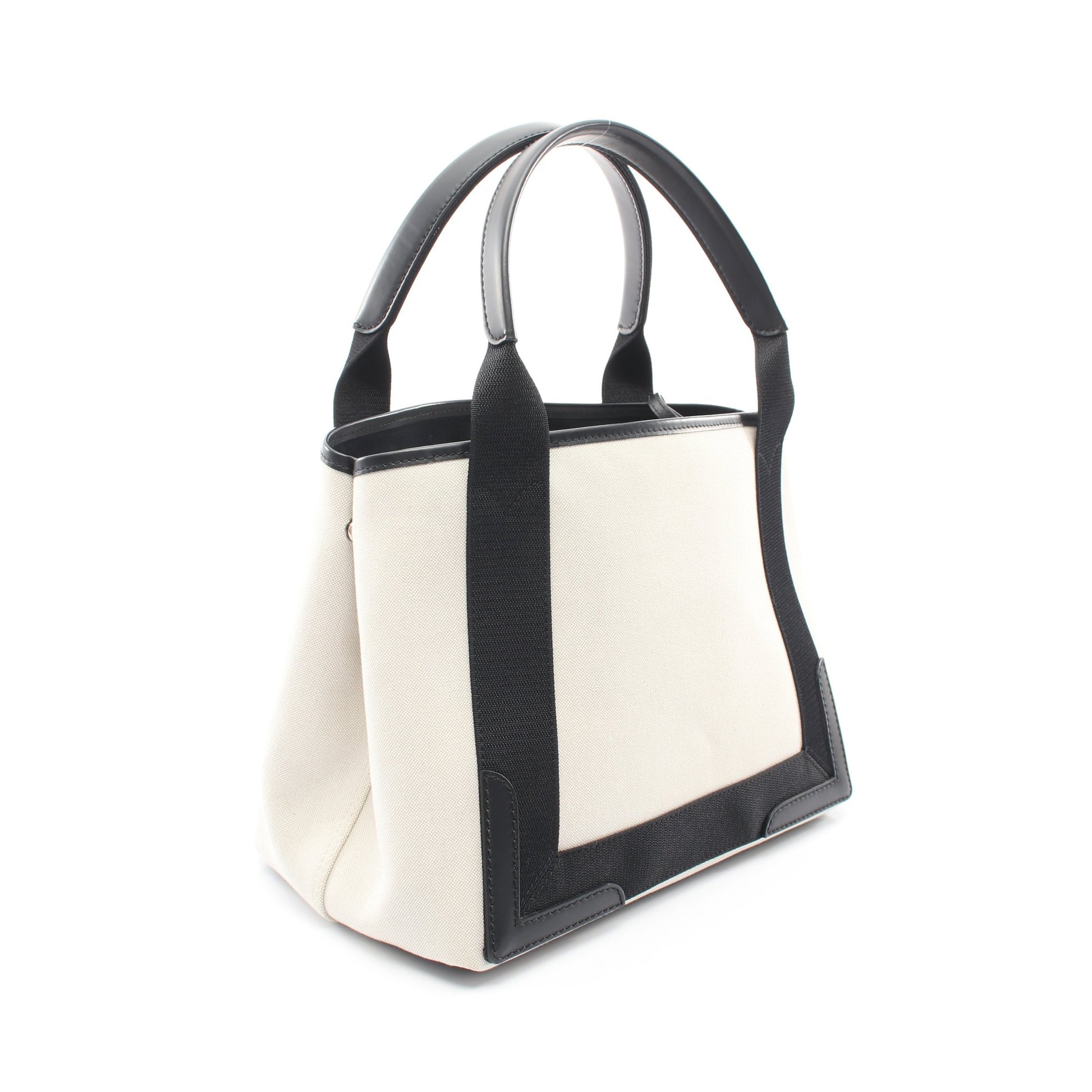 NAVY CABAS S ネイビーカバ ハンドバッグ トートバッグ キャンバス レザー オフホワイト ブラック バレンシアガ バッグ BALENCIAGA