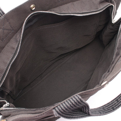 エールラインMM ハンドバッグ トートバッグ ナイロンキャンバス ダークグレー シルバー金具 エルメス バッグ HERMES