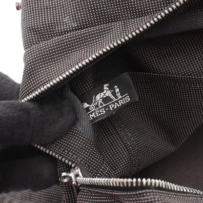 エールラインMM ハンドバッグ トートバッグ ナイロンキャンバス ダークグレー シルバー金具 エルメス バッグ HERMES