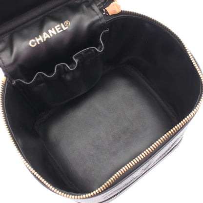 ココマーク ハンドバッグ バニティバッグ キャビアスキン ブラック ゴールド金具 シャネル バッグ CHANEL