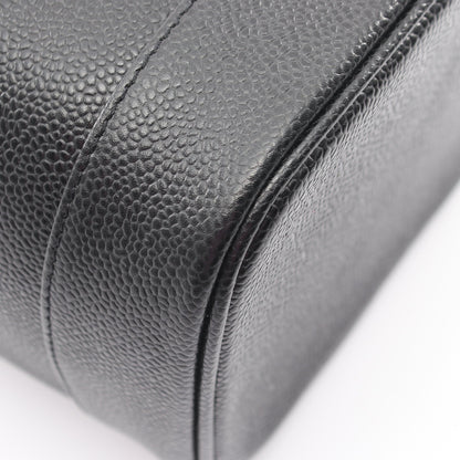 ココマーク ハンドバッグ バニティバッグ キャビアスキン ブラック ゴールド金具 シャネル バッグ CHANEL