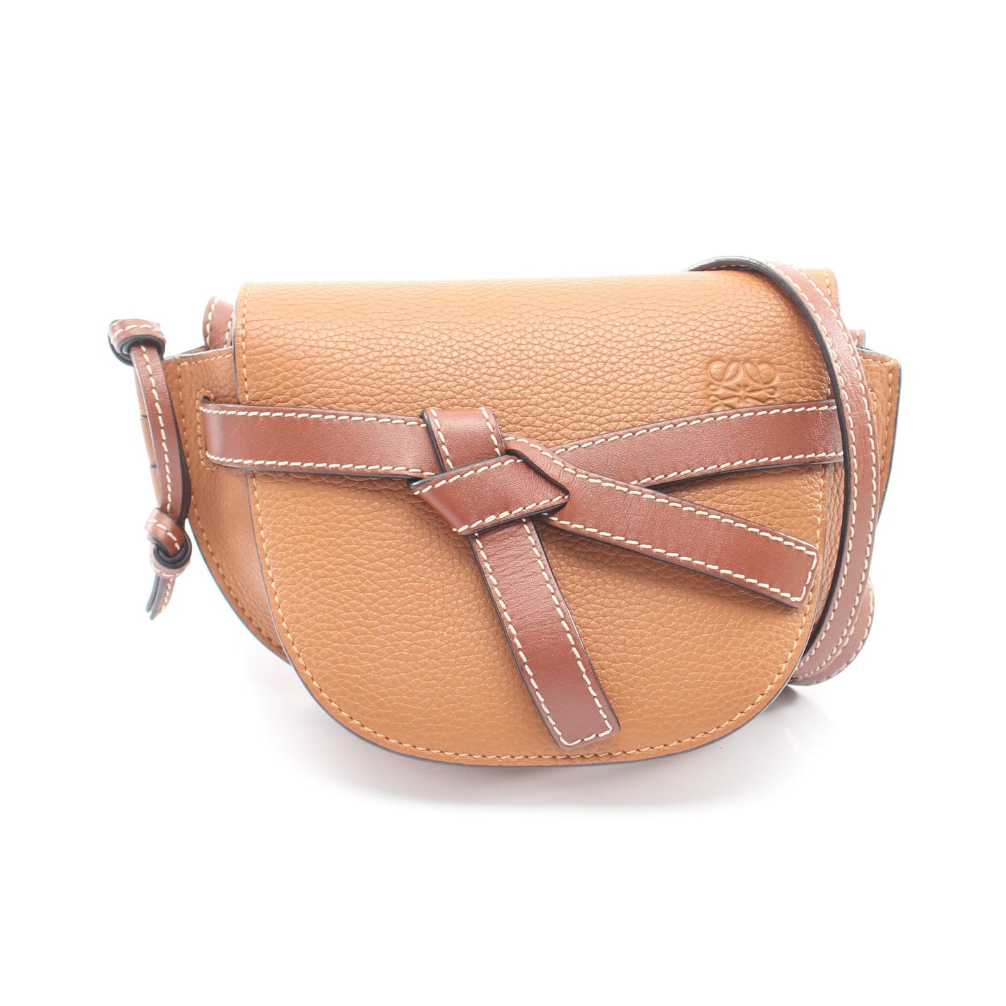 ゲートバッグ ミニ ショルダーバッグ レザー ブラウン ロエベ バッグ LOEWE