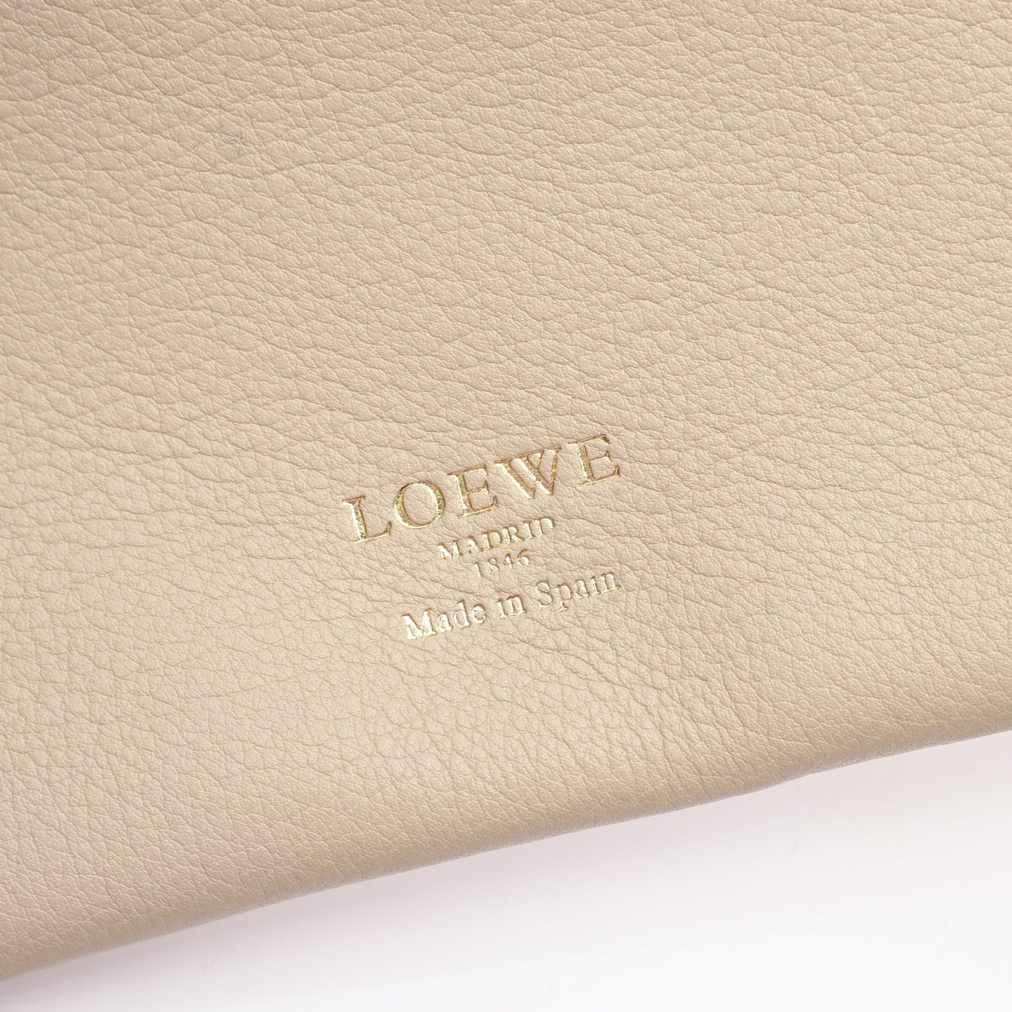 編み込み ハンドバッグ レザー ベージュ ロエベ バッグ LOEWE