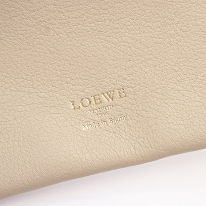 編み込み ハンドバッグ レザー ベージュ ロエベ バッグ LOEWE