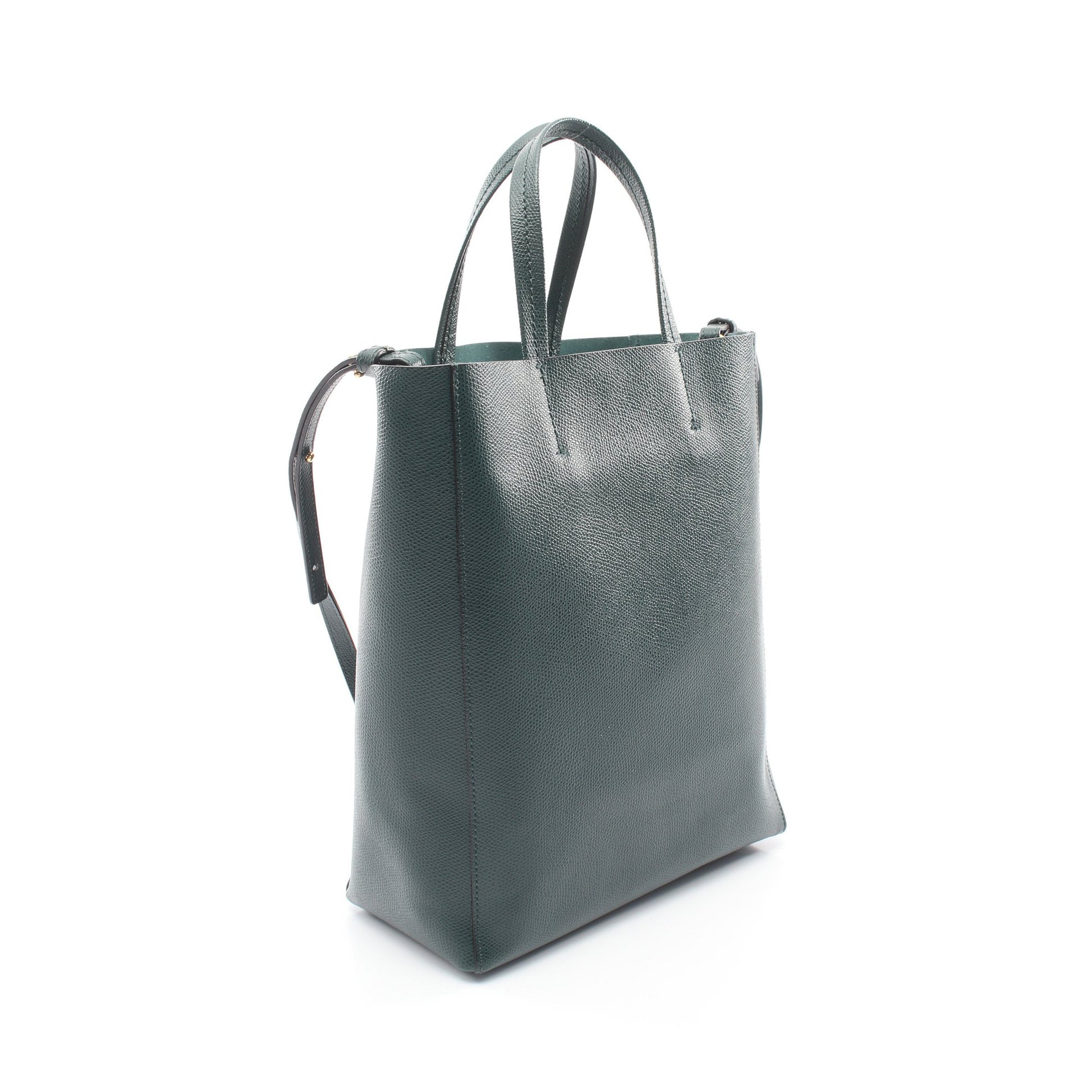 バーティカル スモール カバ 2WAY ハンドバッグ トートバッグ レザー グリーン セリーヌ バッグ CELINE