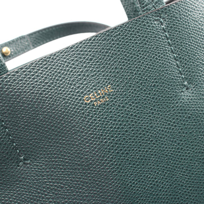 バーティカル スモール カバ 2WAY ハンドバッグ トートバッグ レザー グリーン セリーヌ バッグ CELINE