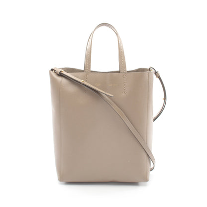 バーティカル スモール カバ 2WAY ハンドバッグ トートバッグ レザー グレーベージュ セリーヌ バッグ CELINE