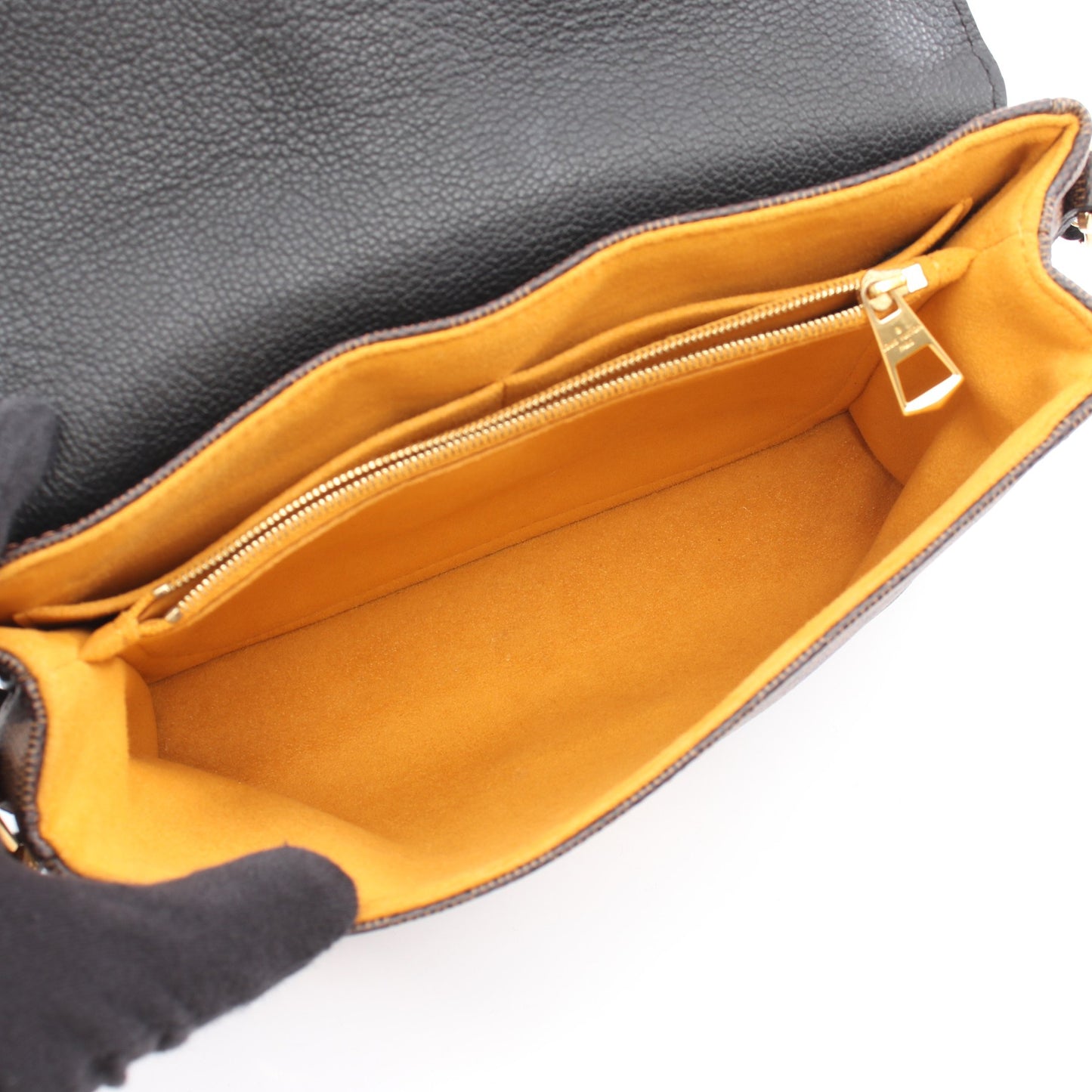 クラプトン ダミエエベヌ ノワール ショルダーバッグ PVC レザー ブラウン ブラック ルイヴィトン バッグ LOUIS VUITTON