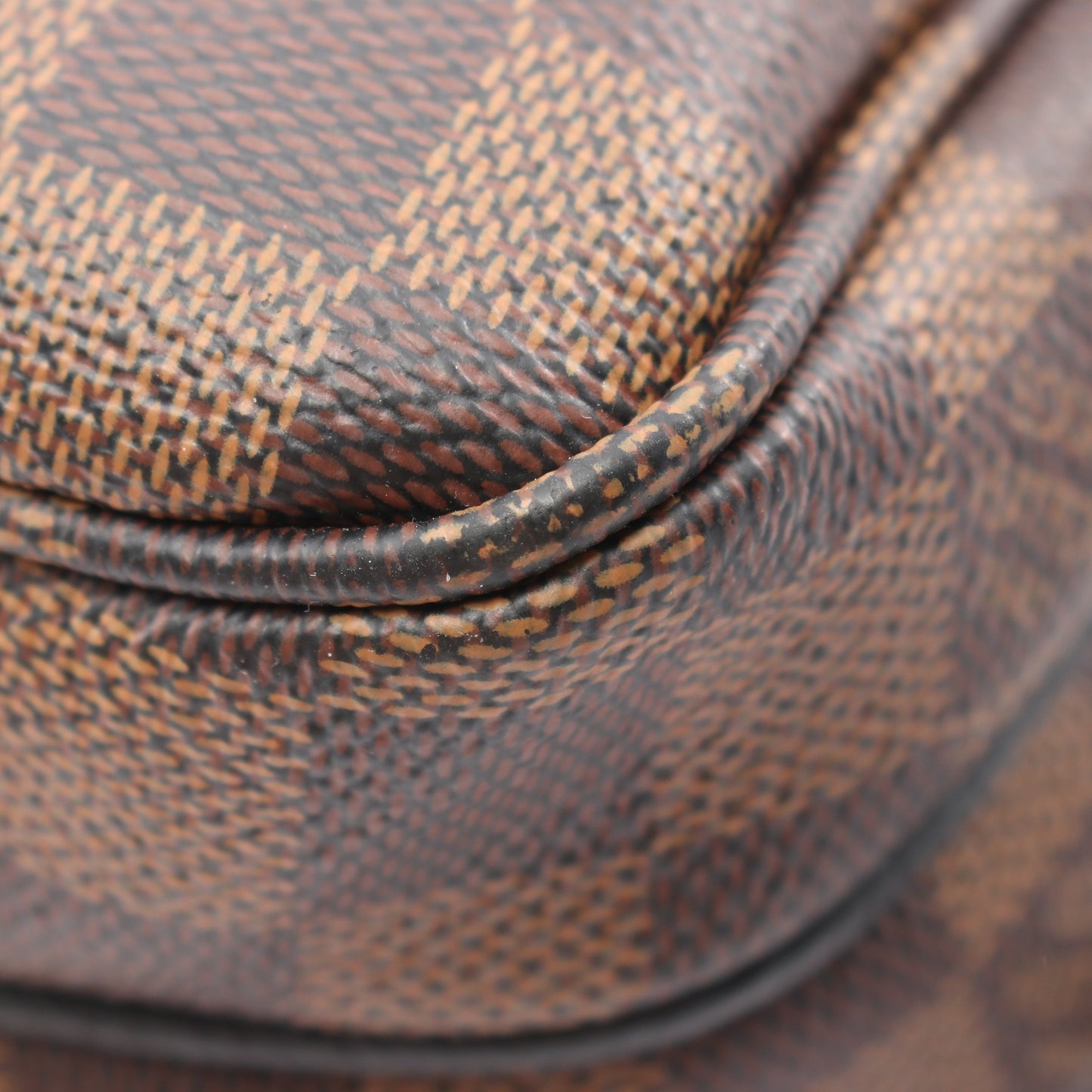 クラプトン ダミエエベヌ ノワール ショルダーバッグ PVC レザー ブラウン ブラック ルイヴィトン バッグ LOUIS VUITTON