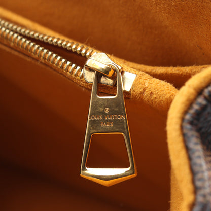 クラプトン ダミエエベヌ ノワール ショルダーバッグ PVC レザー ブラウン ブラック ルイヴィトン バッグ LOUIS VUITTON