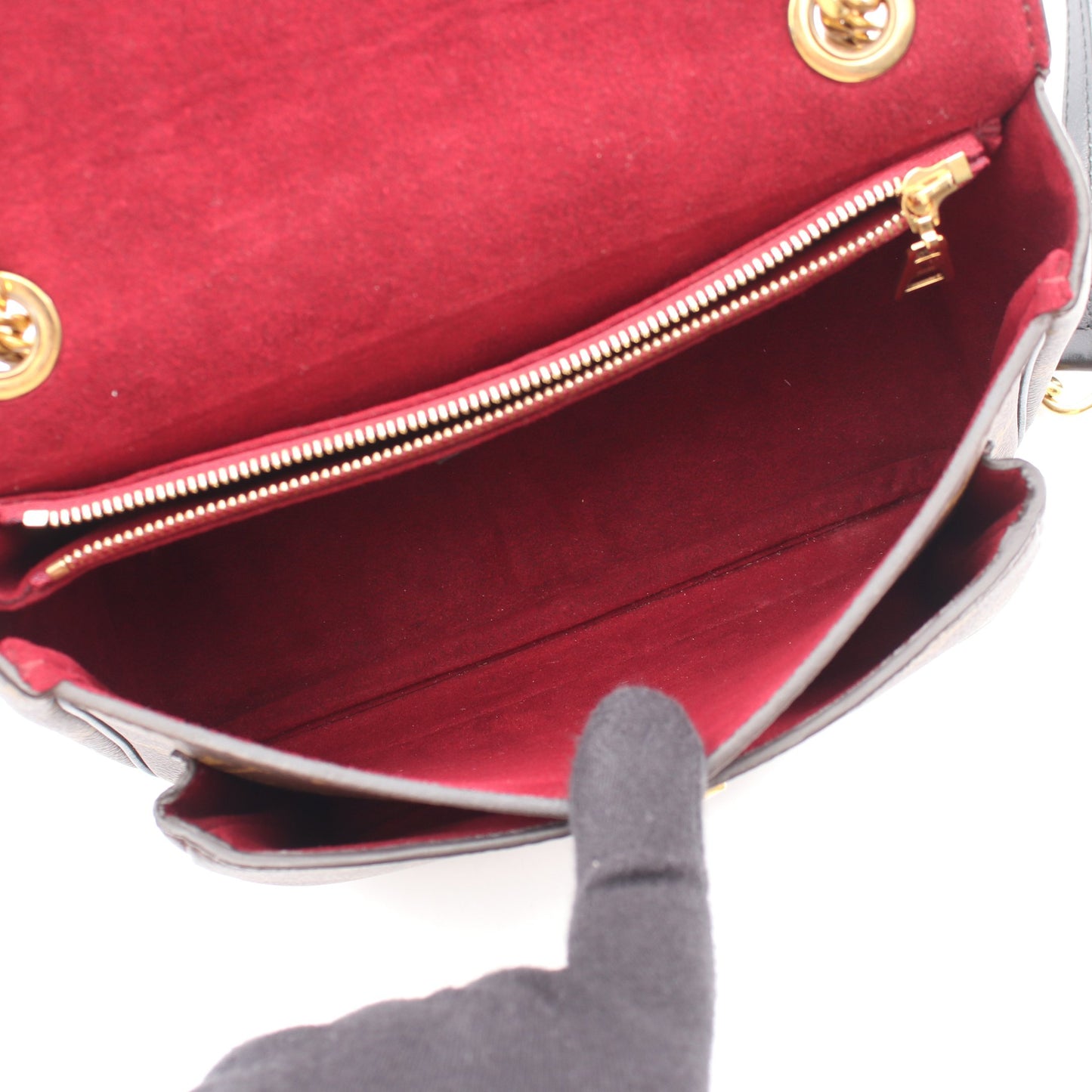 パッシー モノグラム チェーンショルダーバッグ PVC レザー ブラウン ブラック ルイヴィトン バッグ LOUIS VUITTON