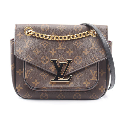 パッシー モノグラム チェーンショルダーバッグ PVC レザー ブラウン ブラック ルイヴィトン バッグ LOUIS VUITTON