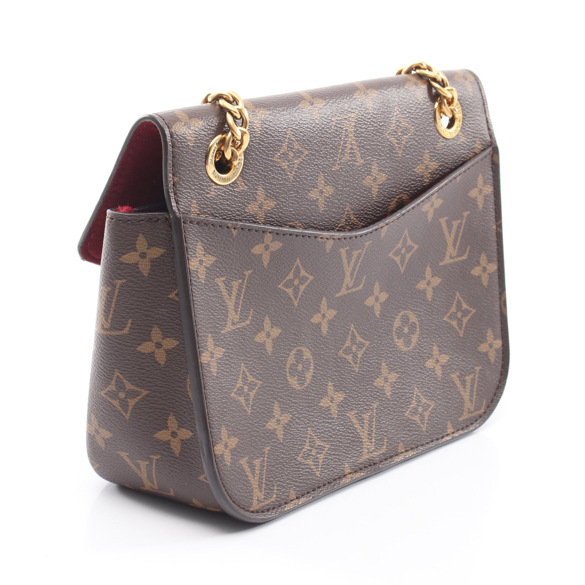 パッシー モノグラム チェーンショルダーバッグ PVC レザー ブラウン ブラック ルイヴィトン バッグ LOUIS VUITTON