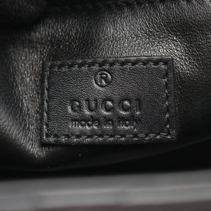 デコ チェーンショルダーバッグ Wチェーンショルダーバッグ レザー ブラック グッチ バッグ GUCCI