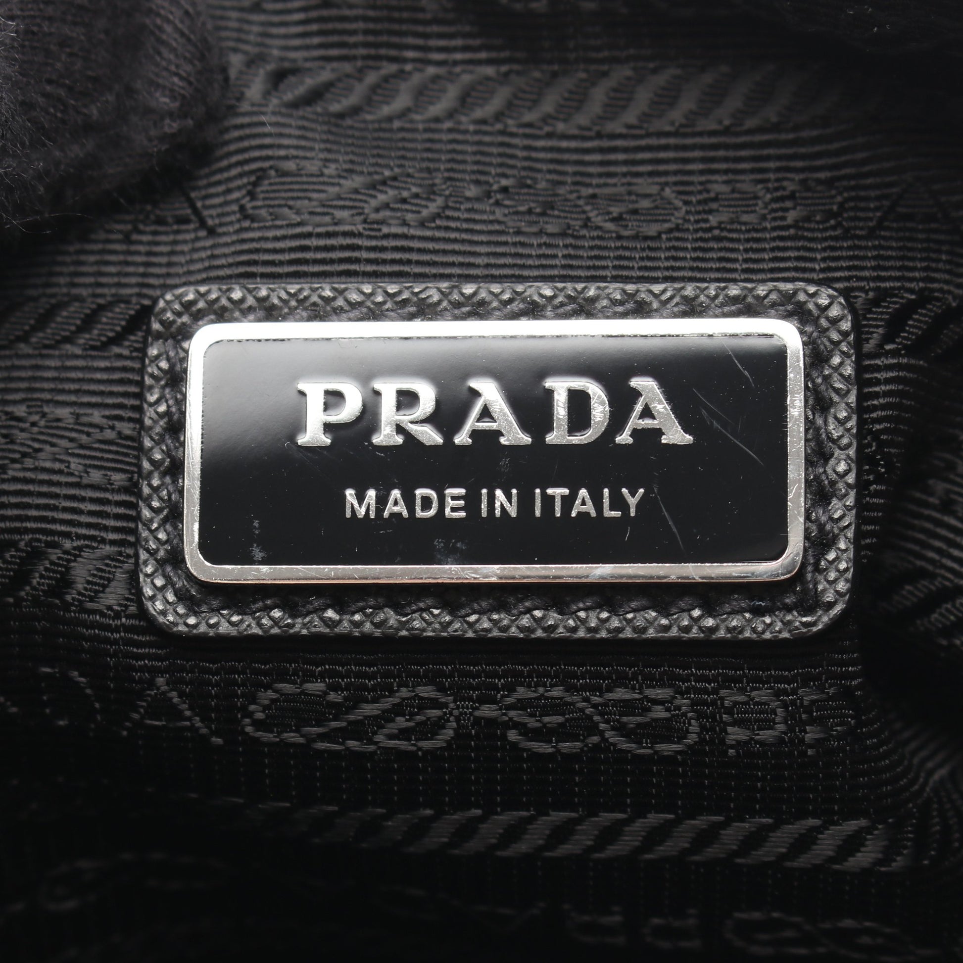 SAFFIANO TRAVEL ショルダーバッグ ナイロン サフィアーノレザー ブラック プラダ バッグ PRADA